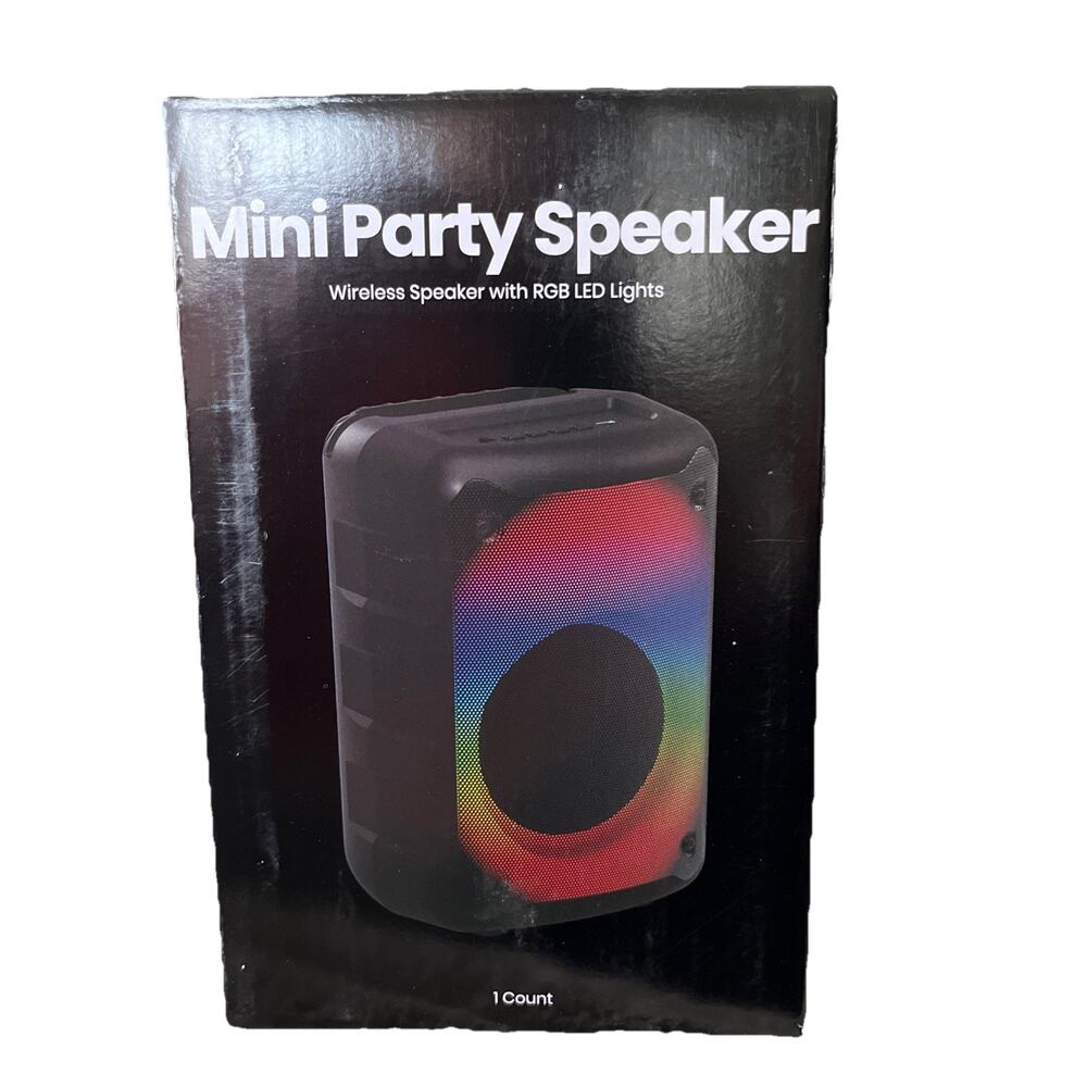 Mini Party Speaker Wireless Speaker With Rgbled Lights Nib